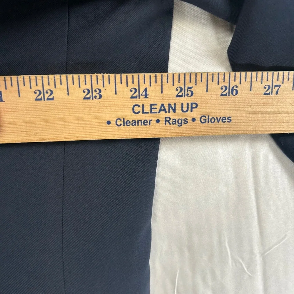 Fellini Uomo Sport Coat Mens 46L Navy Blue Super 140s Wool‎ Blazer SB-2